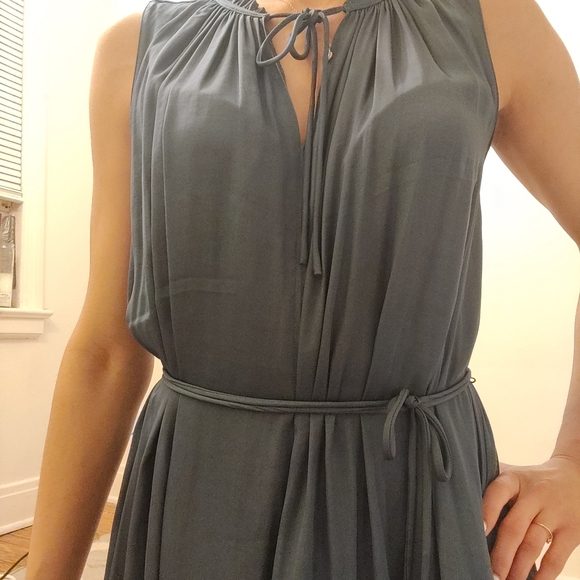 Loft satin blue dress - Picture 6 of 10